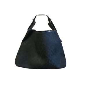 Black Hobo Bag with Textured Design